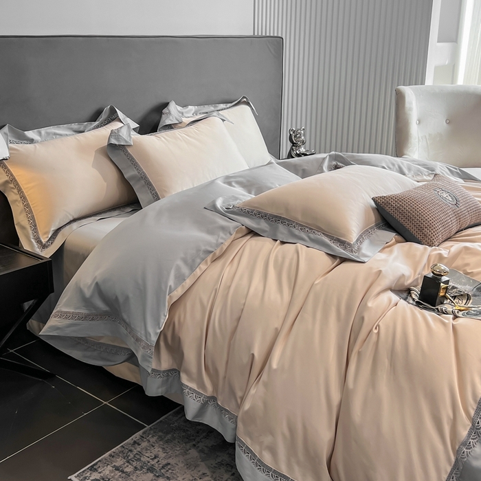 91家纺网 家纺一手货源 找家纺 （总）娇逸家居 2025四季款100支全棉全棉纯棉镂空款四件套-圣地亚