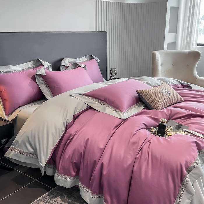 91家纺网 家纺一手货源 找家纺 （总）娇逸家居 2025四季款100支全棉全棉纯棉镂空款四件套-圣地亚