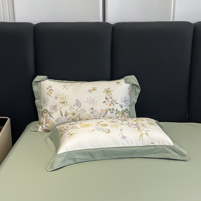 91家纺网 家纺一手货源 找家纺 娇逸家居 2025新款100支新疆长绒棉纯棉数码印花全棉四件套（专版花型） 沐熙-米