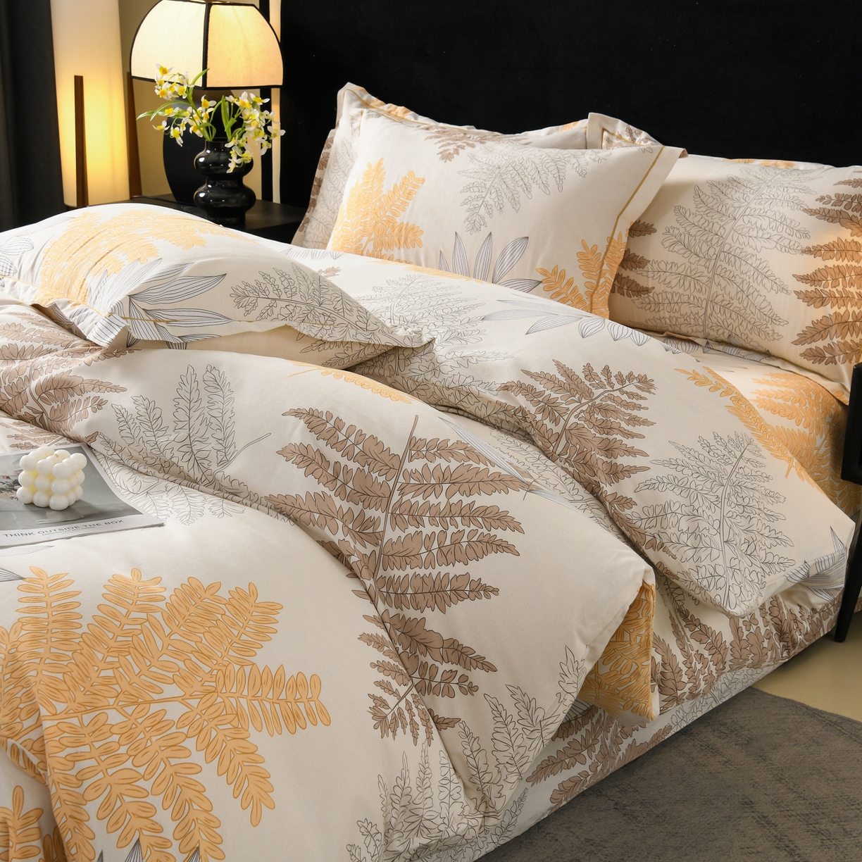 91家纺网 家纺一手货源 找家纺 润淳家居 2025新款百分百全棉磨毛四件套 华庭庄园 米