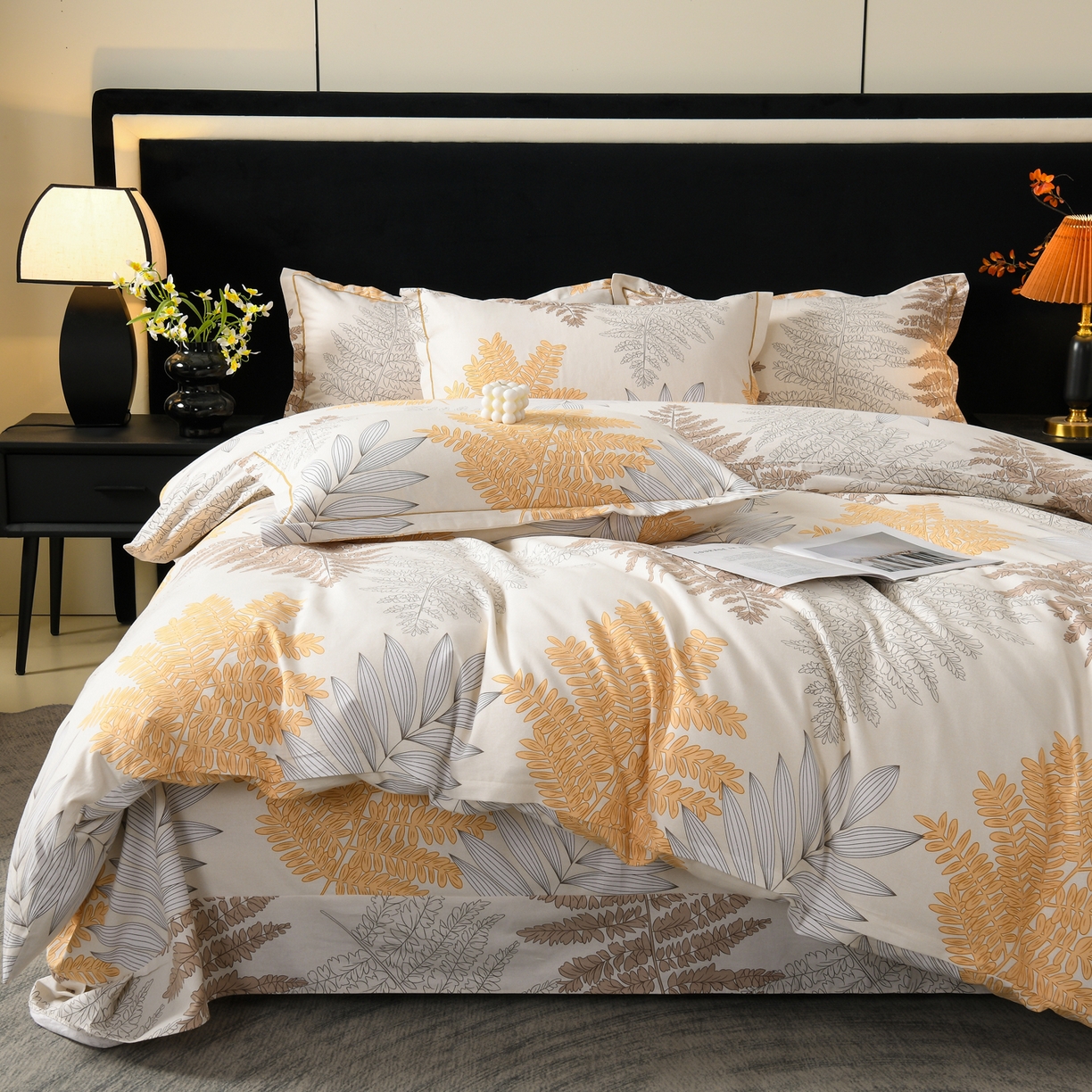 91家纺网 家纺一手货源 找家纺 润淳家居 2025新款百分百全棉磨毛四件套 华庭庄园 米