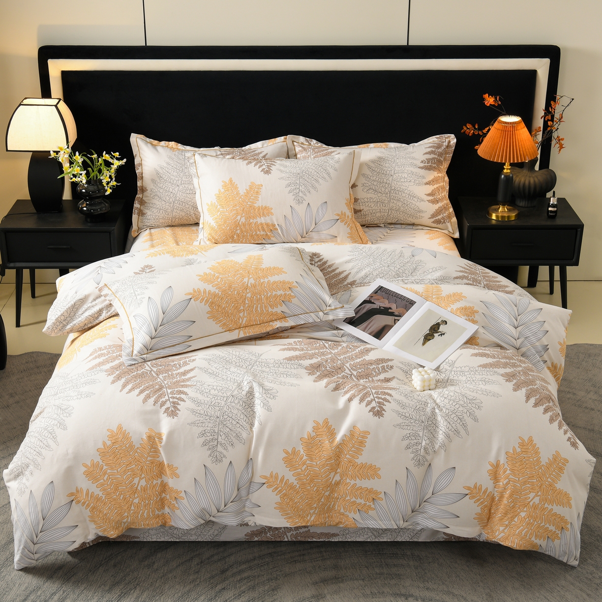 91家纺网 家纺一手货源 找家纺 润淳家居 2025新款百分百全棉磨毛四件套 华庭庄园 米