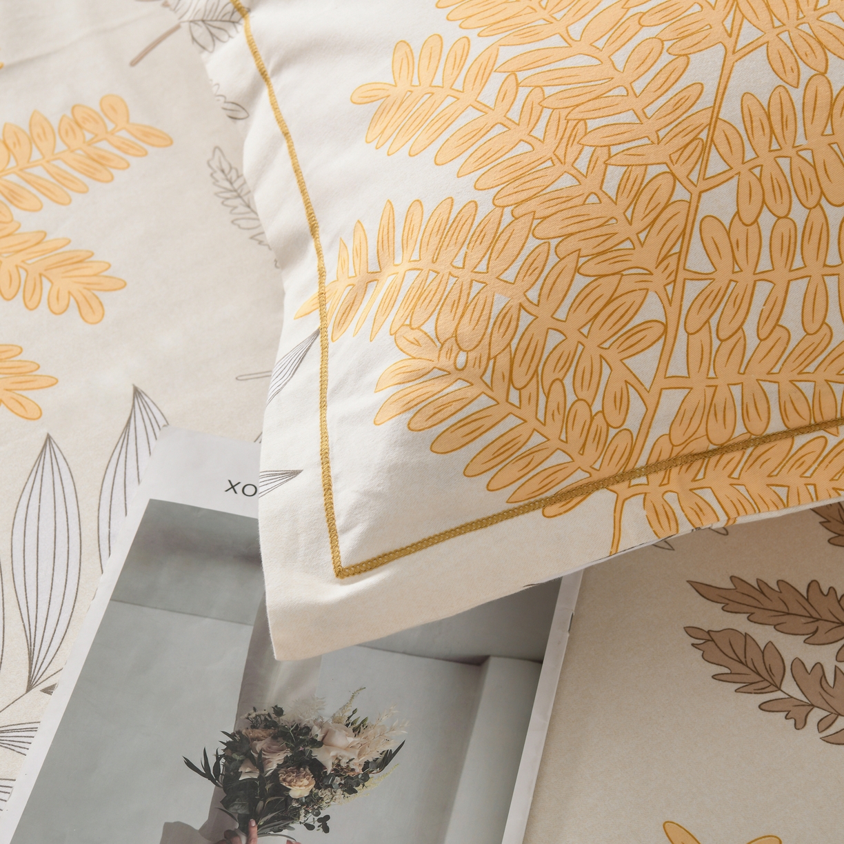 91家纺网 家纺一手货源 找家纺 润淳家居 2025新款百分百全棉磨毛四件套 华庭庄园 米