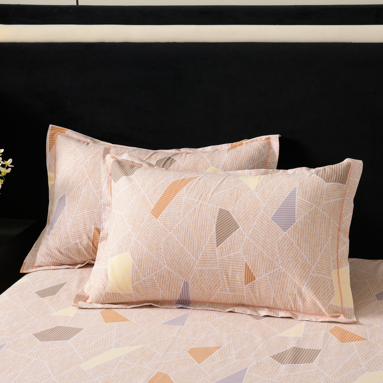 91家纺网 家纺一手货源 找家纺 润淳家居 2025新款百分百全棉磨毛四件套 记忆碎片 咖