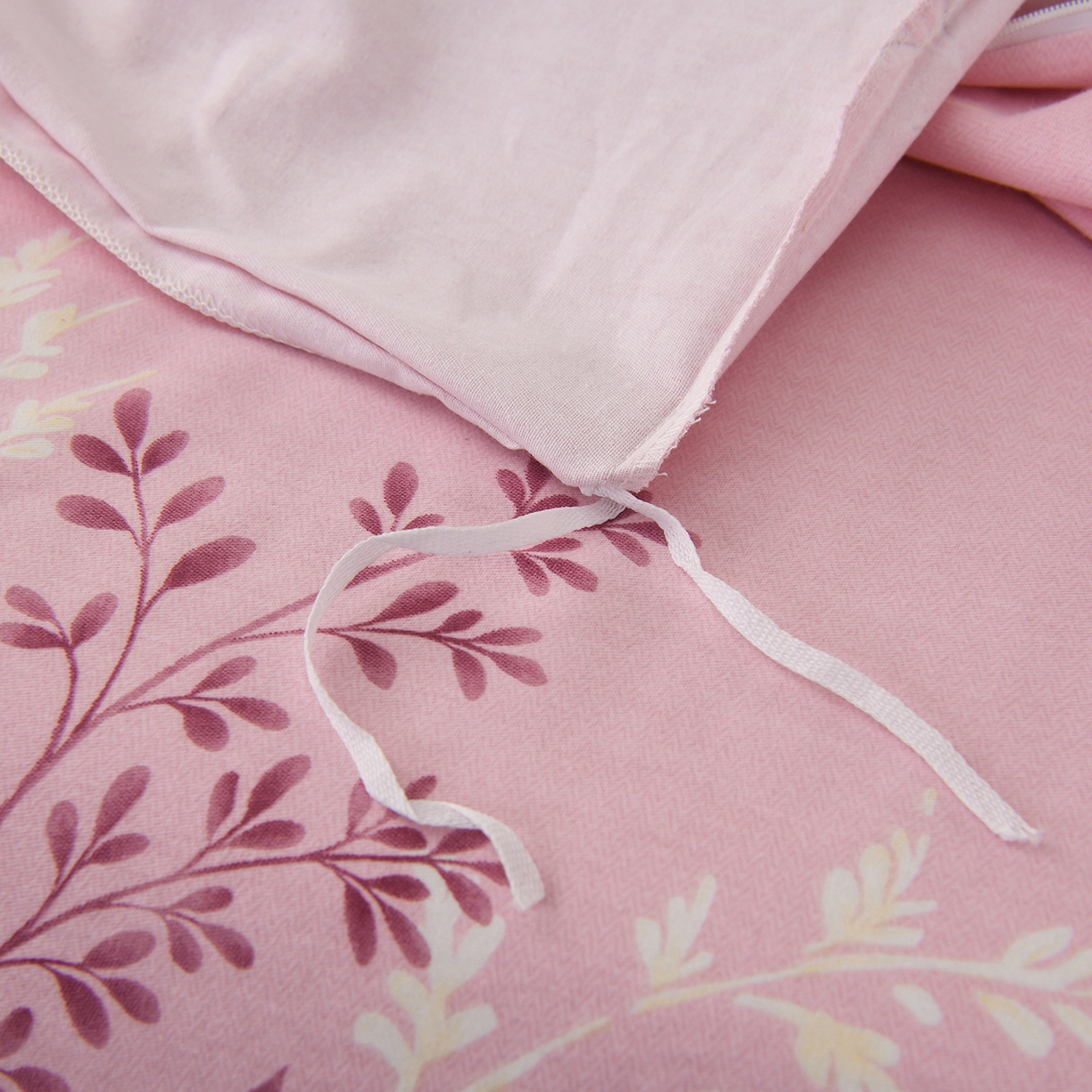 91家纺网 家纺一手货源 找家纺 润淳家居 2025新款百分百全棉磨毛四件套 漫日之夏 粉