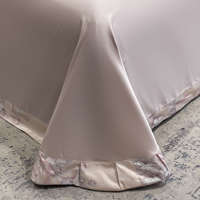 91家纺网 家纺一手货源 找家纺 娇逸家居 2025新款100支新疆长绒棉纯棉数码印花全棉四件套（专版花型） 伊芙琳-粉