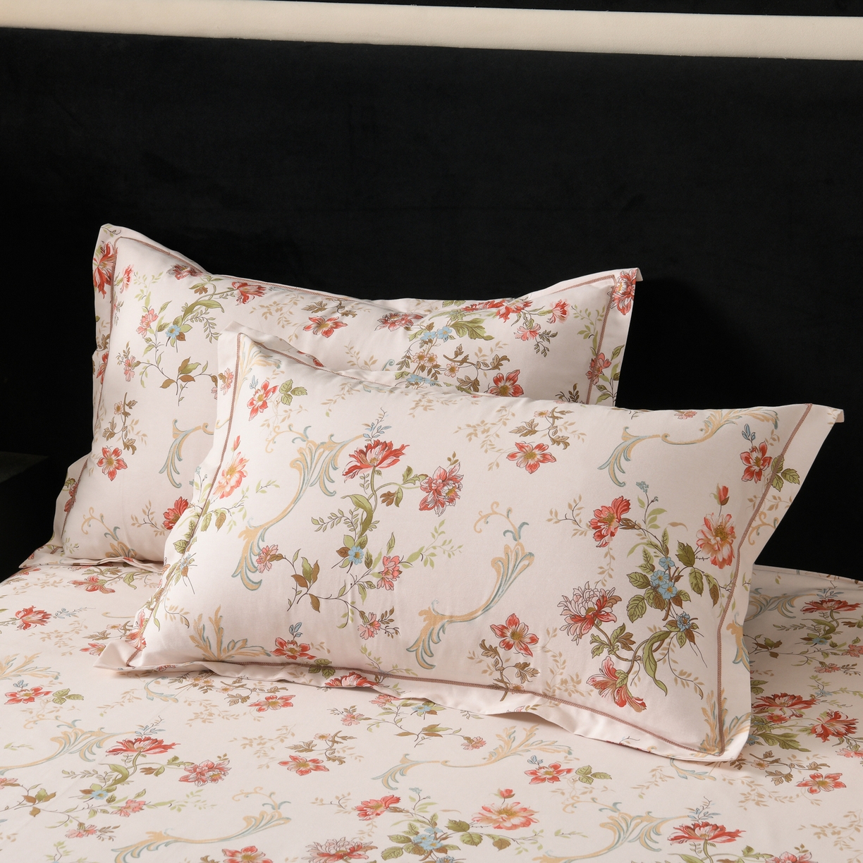 91家纺网 家纺一手货源 找家纺 润淳家居 2025新款百分百全棉磨毛四件套 泡沫之夏