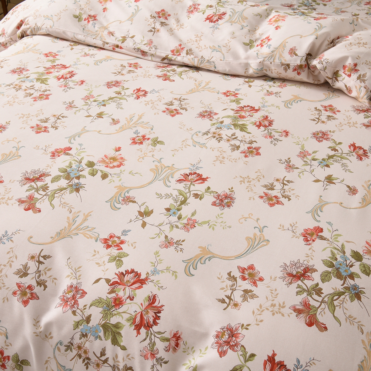 91家纺网 家纺一手货源 找家纺 润淳家居 2025新款百分百全棉磨毛四件套 泡沫之夏