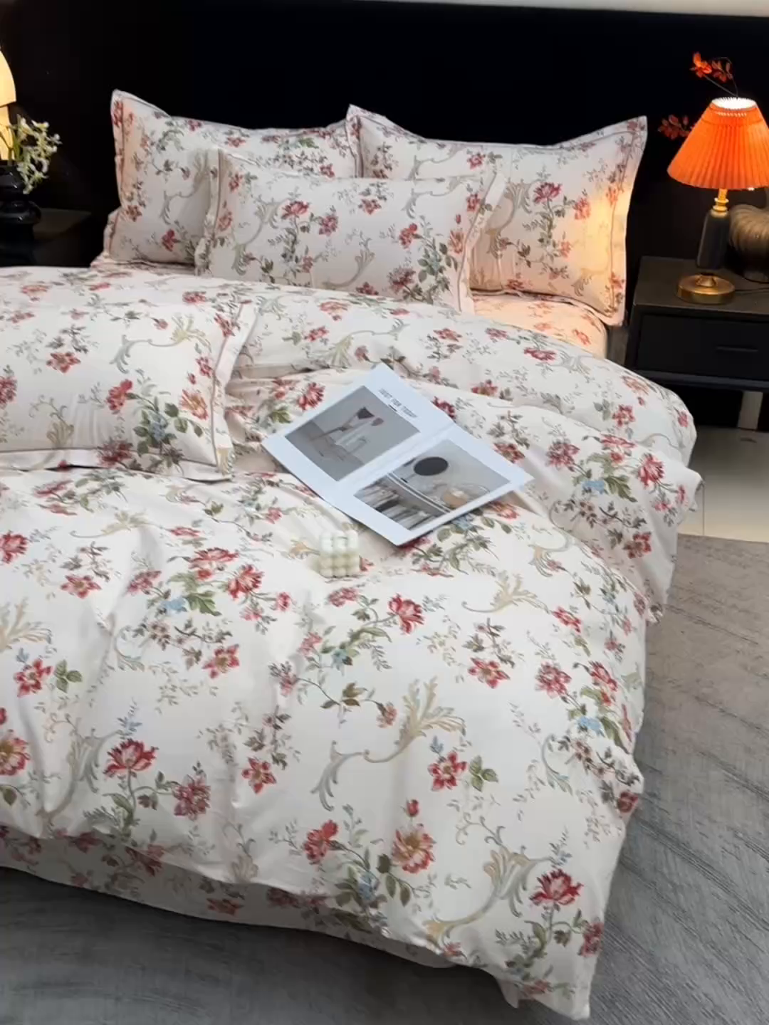 91家纺网 家纺一手货源 找家纺 润淳家居 2025新款百分百全棉磨毛四件套 泡沫之夏