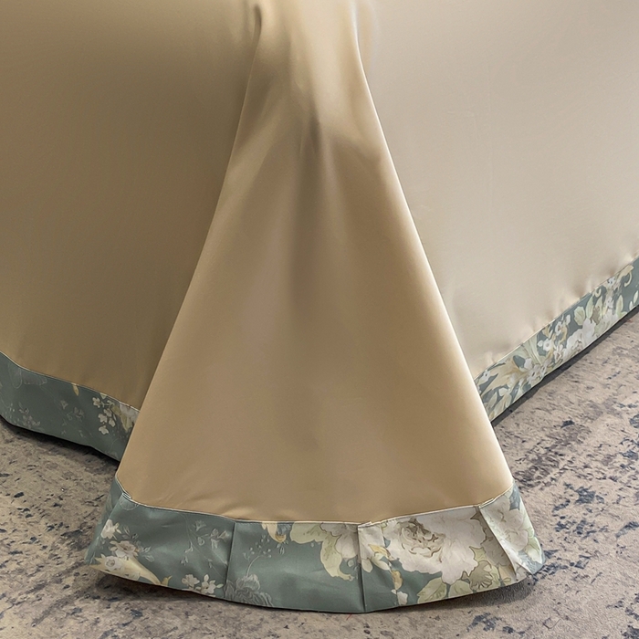 91家纺网 家纺一手货源 找家纺 娇逸家居 2025新款100支新疆长绒棉纯棉数码印花全棉四件套（专版花型） 伊芙琳-绿