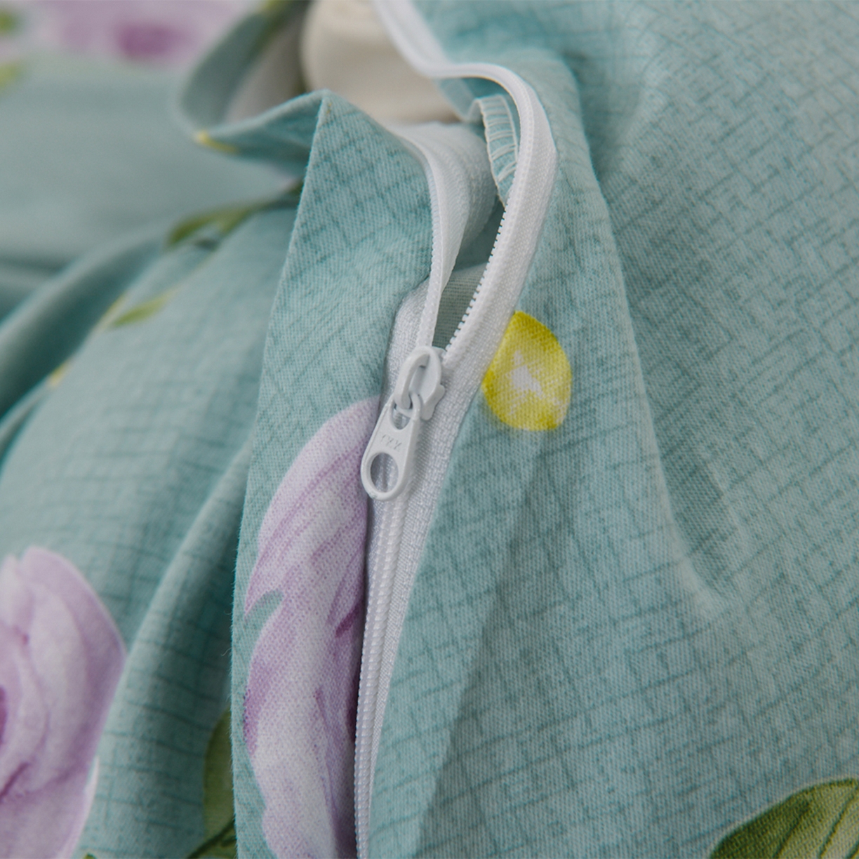 91家纺网 家纺一手货源 找家纺 润淳家居 2025新款百分百全棉磨毛四件套 倾世花颜 绿