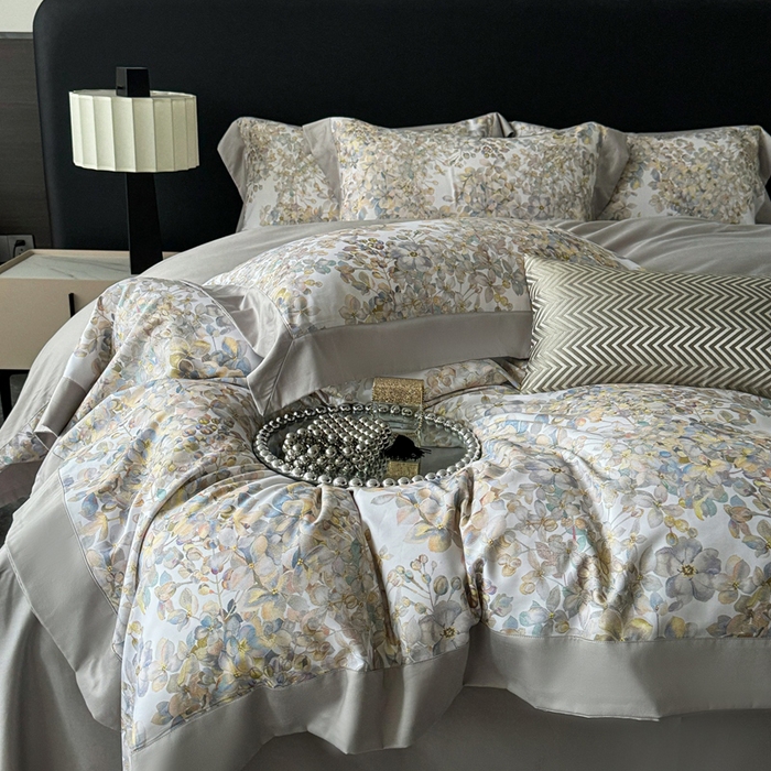 91家纺网 家纺一手货源 找家纺 （总）娇逸家居 2025新款铂金天丝棉磨毛数码印花系列四件套