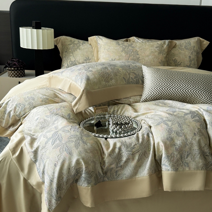 91家纺网 家纺一手货源 找家纺 （总）娇逸家居 2025新款铂金天丝棉磨毛数码印花系列四件套