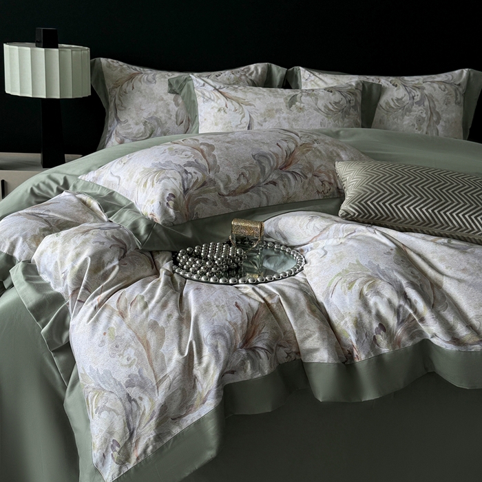 91家纺网 家纺一手货源 找家纺 （总）娇逸家居 2025新款铂金天丝棉磨毛数码印花系列四件套