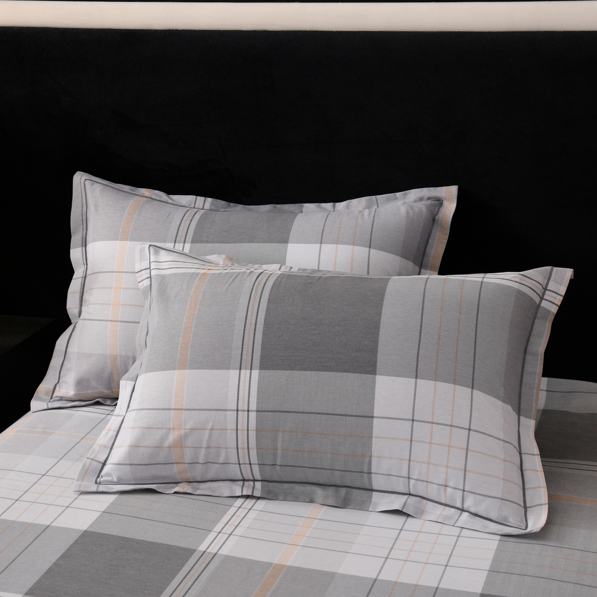 91家纺网 家纺一手货源 找家纺 润淳家居 2025新款百分百全棉磨毛四件套 赛普斯 灰