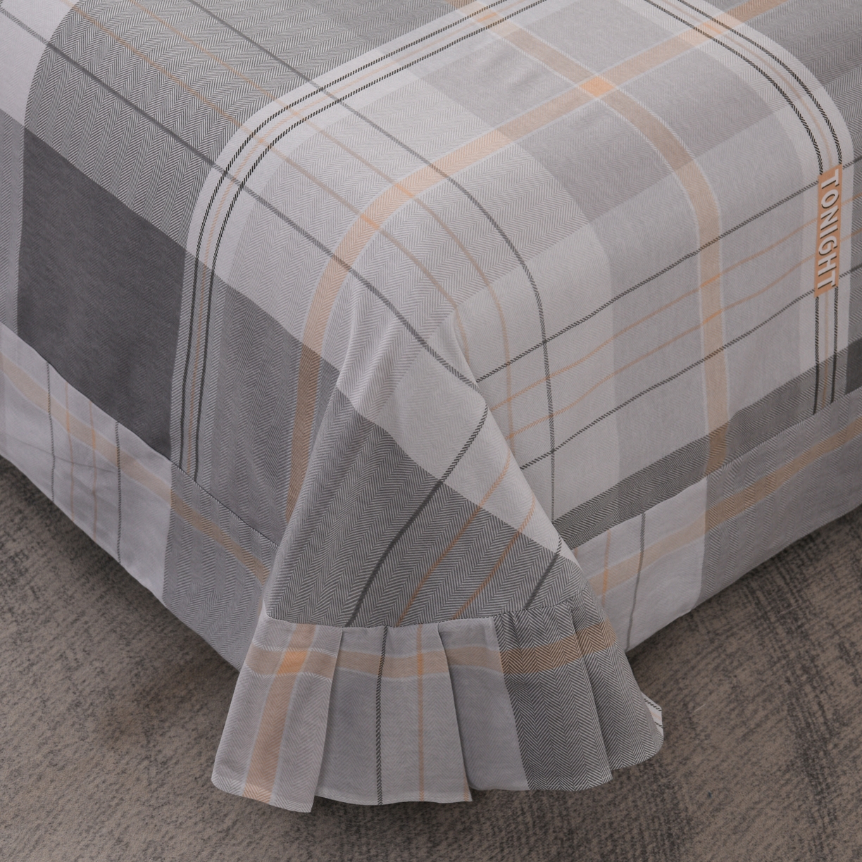 91家纺网 家纺一手货源 找家纺 润淳家居 2025新款百分百全棉磨毛四件套 赛普斯 灰