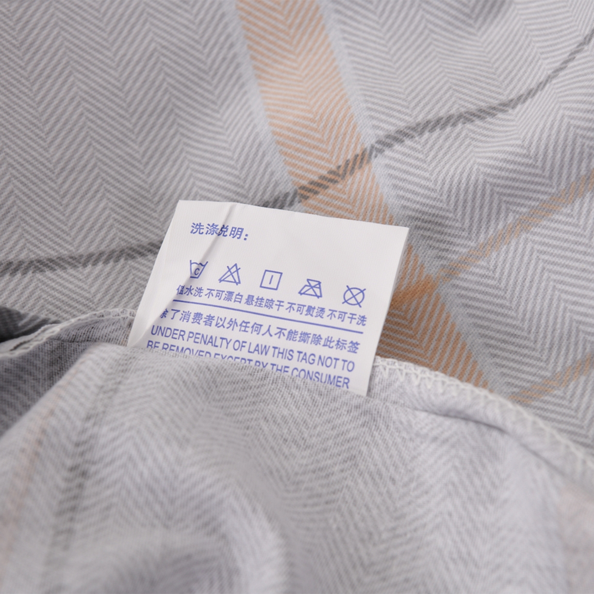 91家纺网 家纺一手货源 找家纺 润淳家居 2025新款百分百全棉磨毛四件套 赛普斯 灰