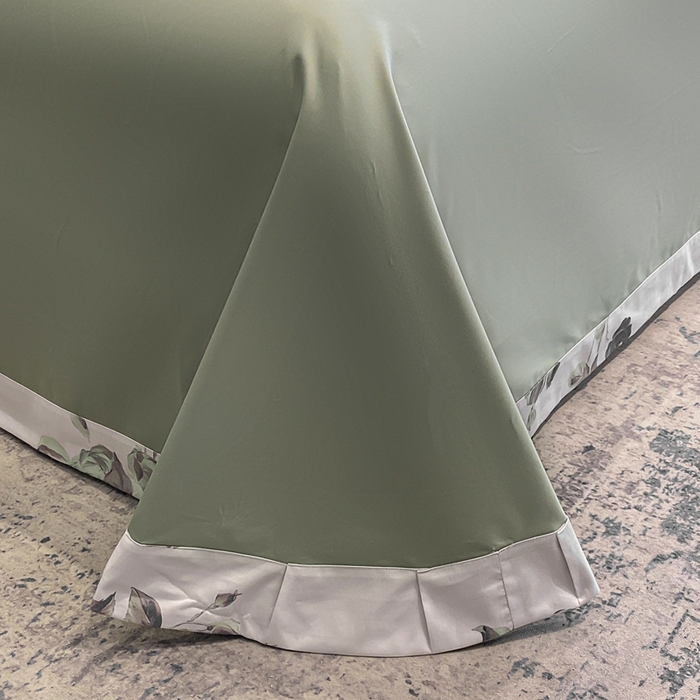 91家纺网 家纺一手货源 找家纺 娇逸家居 2025新款100支新疆长绒棉纯棉数码印花全棉四件套（专版花型） 依恋-绿