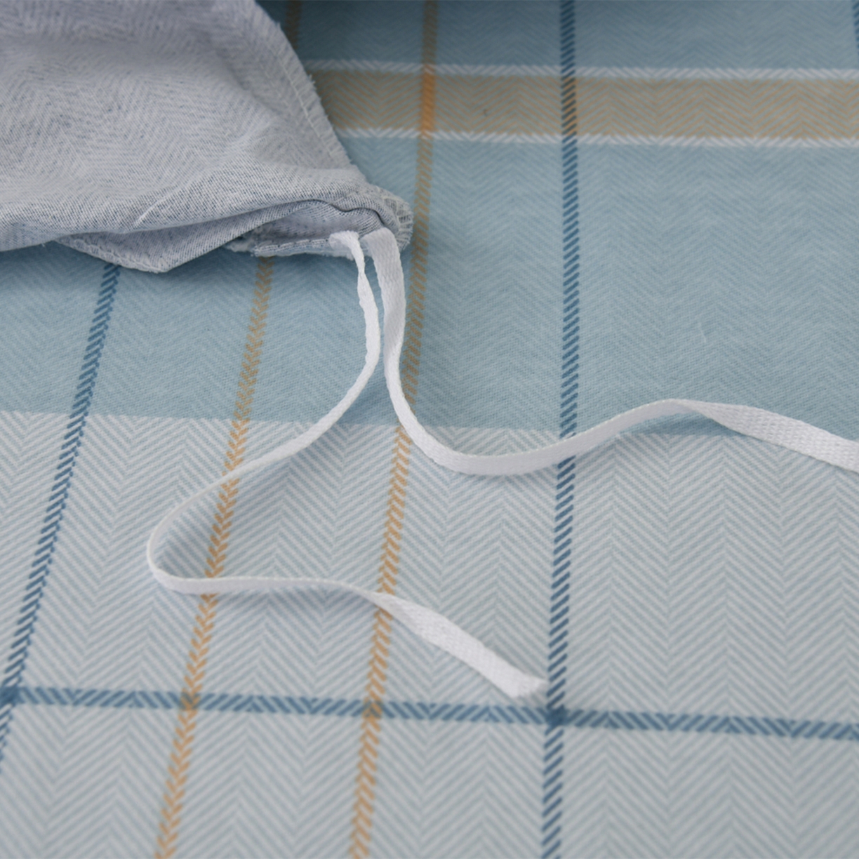 91家纺网 家纺一手货源 找家纺 润淳家居 2025新款百分百全棉磨毛四件套 赛普斯 蓝