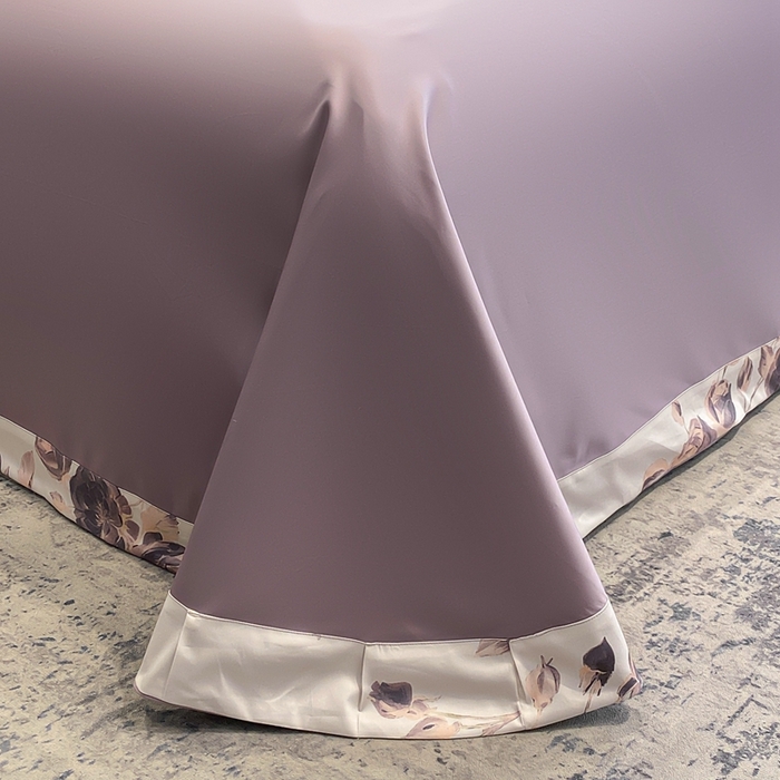 91家纺网 家纺一手货源 找家纺 娇逸家居 2025新款100支新疆长绒棉纯棉数码印花全棉四件套（专版花型） 依恋-紫