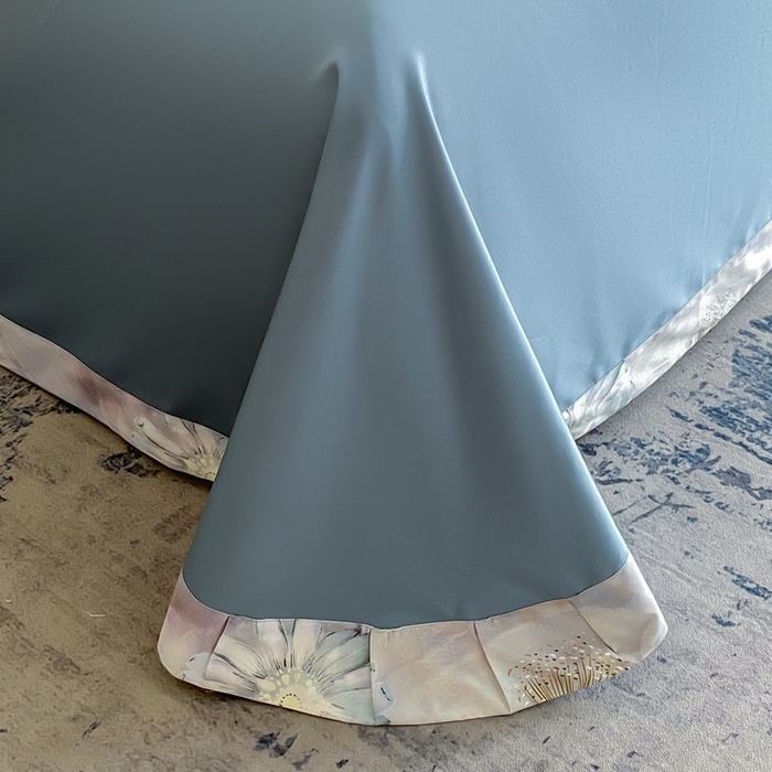 91家纺网 家纺一手货源 找家纺 娇逸家居 2025新款100支新疆长绒棉纯棉数码印花全棉四件套（专版花型） 雾韵