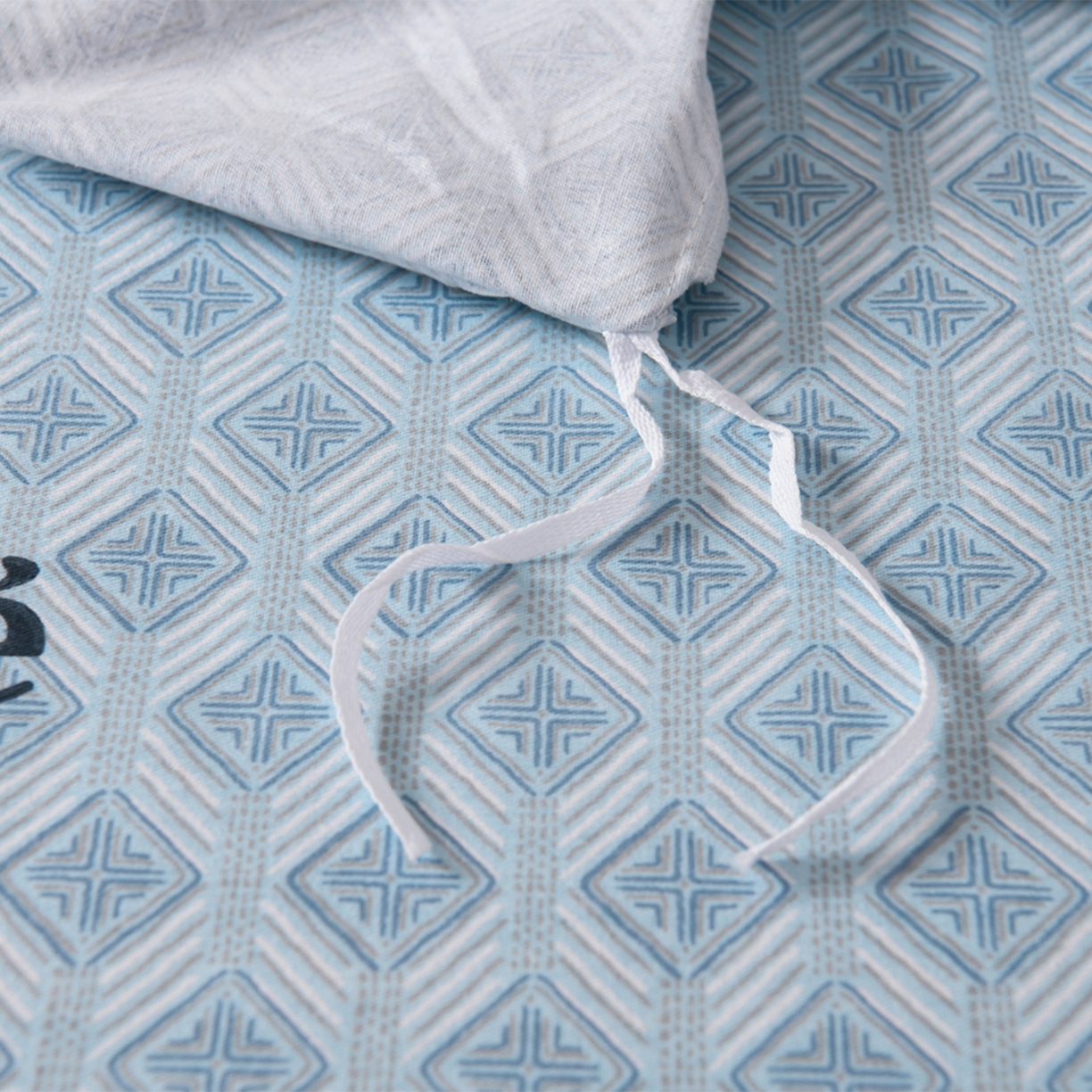 91家纺网 家纺一手货源 找家纺 润淳家居 2025新款百分百全棉磨毛四件套 昔城 蓝