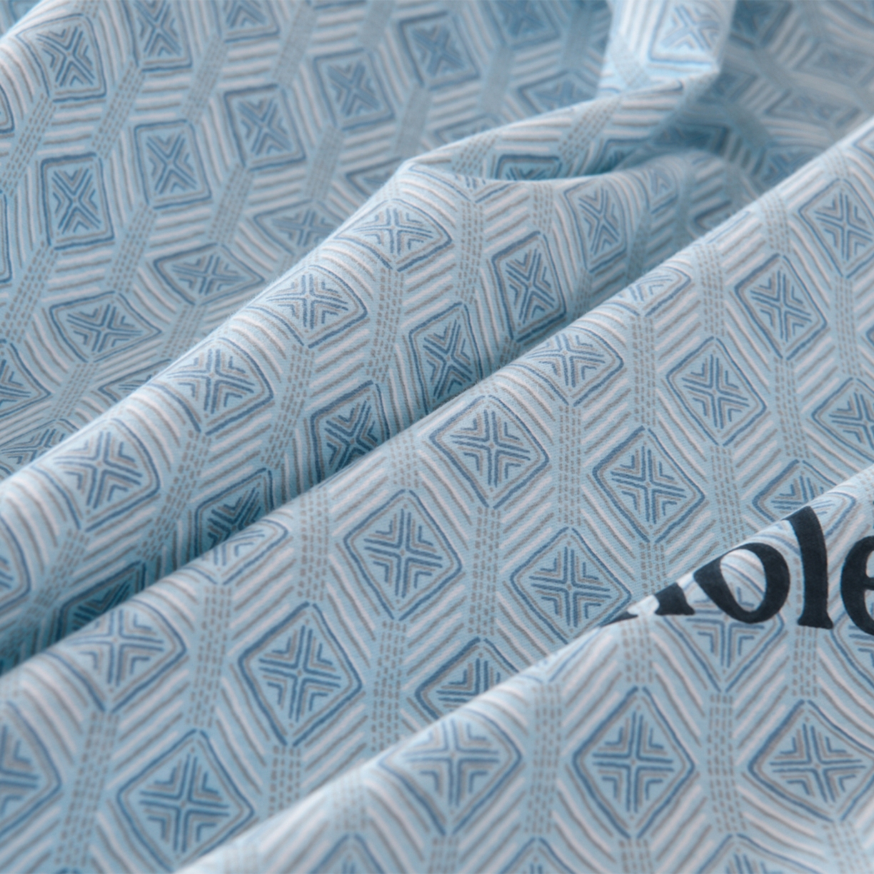 91家纺网 家纺一手货源 找家纺 润淳家居 2025新款百分百全棉磨毛四件套 昔城 蓝