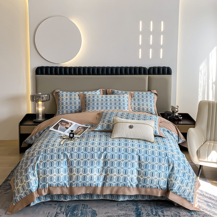 91家纺网 家纺一手货源 找家纺 娇逸家居 2025新款100支新疆长绒棉纯棉数码印花全棉四件套（专版花型） 伊莎贝尓