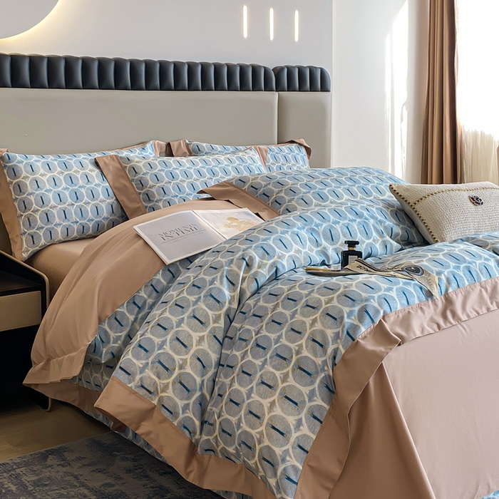 91家纺网 家纺一手货源 找家纺 娇逸家居 2025新款100支新疆长绒棉纯棉数码印花全棉四件套（专版花型） 伊莎贝尓