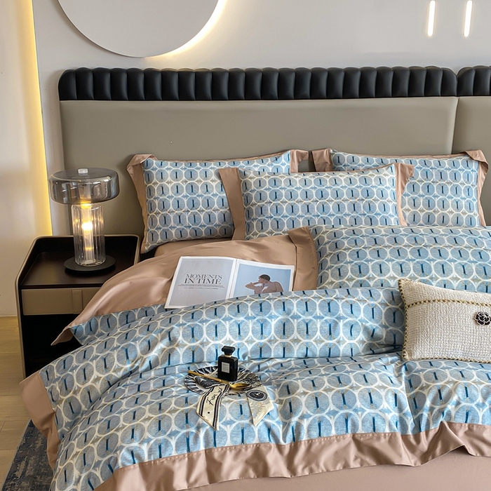 91家纺网 家纺一手货源 找家纺 娇逸家居 2025新款100支新疆长绒棉纯棉数码印花全棉四件套（专版花型） 伊莎贝尓