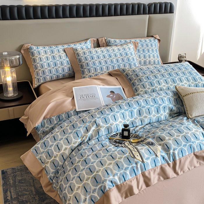 91家纺网 家纺一手货源 找家纺 娇逸家居 2025新款100支新疆长绒棉纯棉数码印花全棉四件套（专版花型） 伊莎贝尓