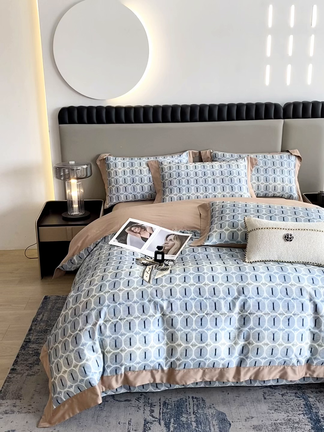 91家纺网 家纺一手货源 找家纺 娇逸家居 2025新款100支新疆长绒棉纯棉数码印花全棉四件套（专版花型） 伊莎贝尓