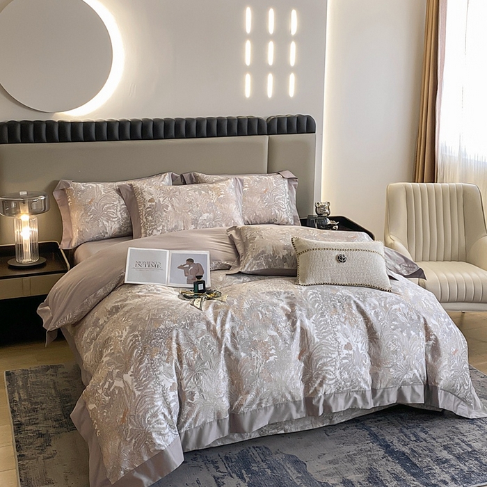 91家纺网 家纺一手货源 找家纺 娇逸家居 2025新款100支新疆长绒棉纯棉数码印花全棉四件套（专版花型） 原野