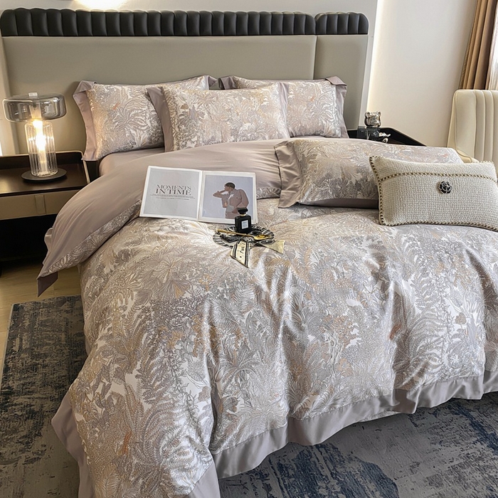 91家纺网 家纺一手货源 找家纺 娇逸家居 2025新款100支新疆长绒棉纯棉数码印花全棉四件套（专版花型） 原野