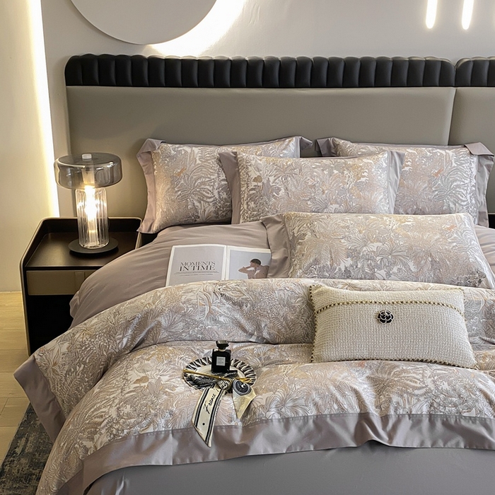 91家纺网 家纺一手货源 找家纺 娇逸家居 2025新款100支新疆长绒棉纯棉数码印花全棉四件套（专版花型） 原野