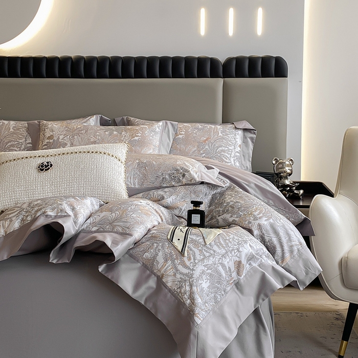 91家纺网 家纺一手货源 找家纺 娇逸家居 2025新款100支新疆长绒棉纯棉数码印花全棉四件套（专版花型） 原野