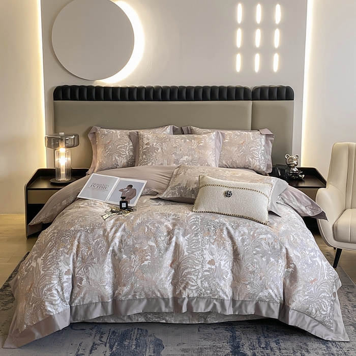 91家纺网 家纺一手货源 找家纺 娇逸家居 2025新款100支新疆长绒棉纯棉数码印花全棉四件套（专版花型） 原野