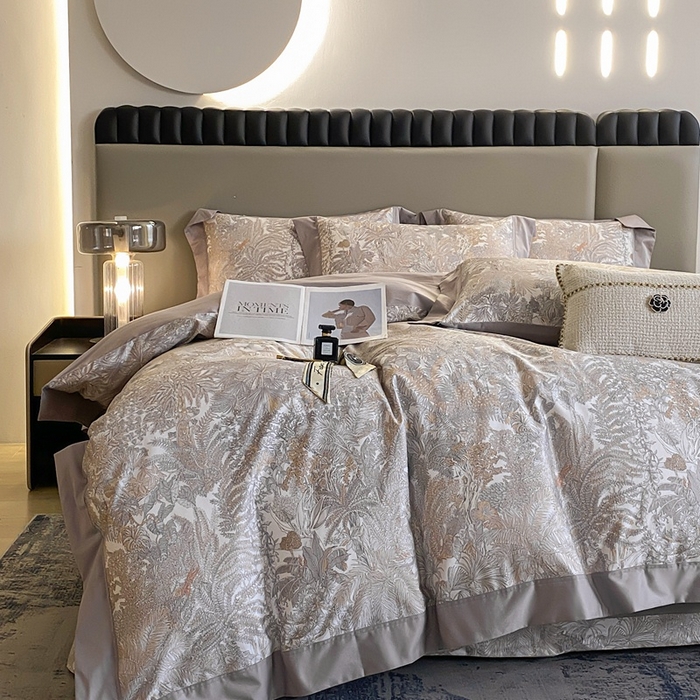 91家纺网 家纺一手货源 找家纺 娇逸家居 2025新款100支新疆长绒棉纯棉数码印花全棉四件套（专版花型） 原野