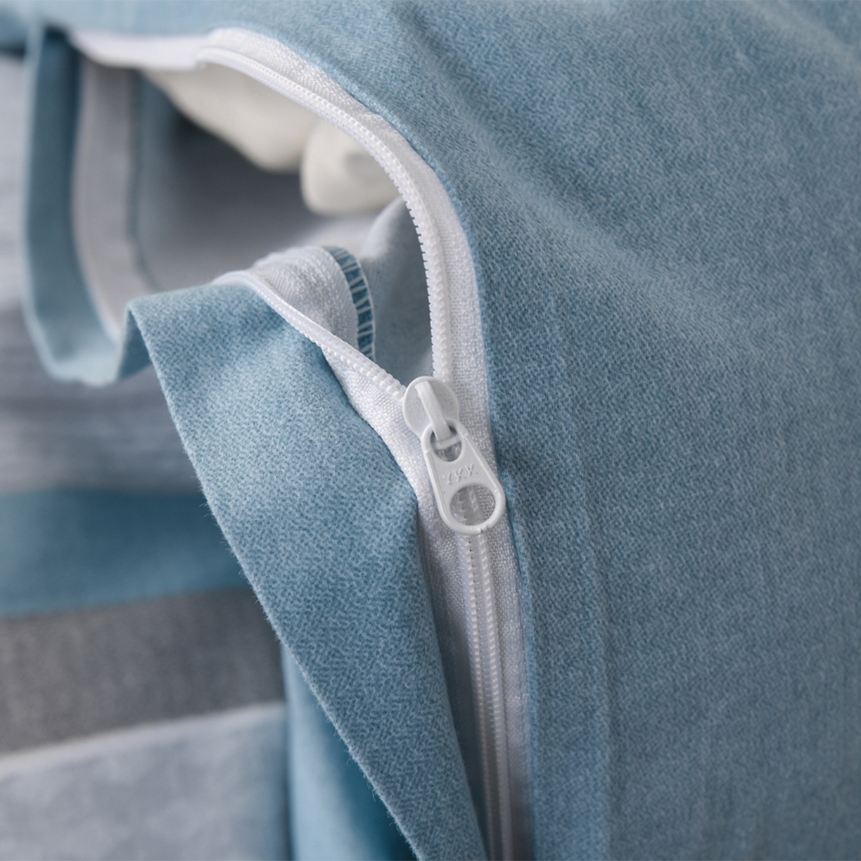 91家纺网 家纺一手货源 找家纺 润淳家居 2025新款百分百全棉磨毛四件套 肖邦 蓝