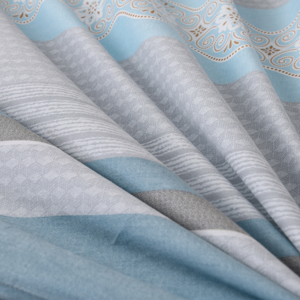 91家纺网 家纺一手货源 找家纺 润淳家居 2025新款百分百全棉磨毛四件套 肖邦 蓝