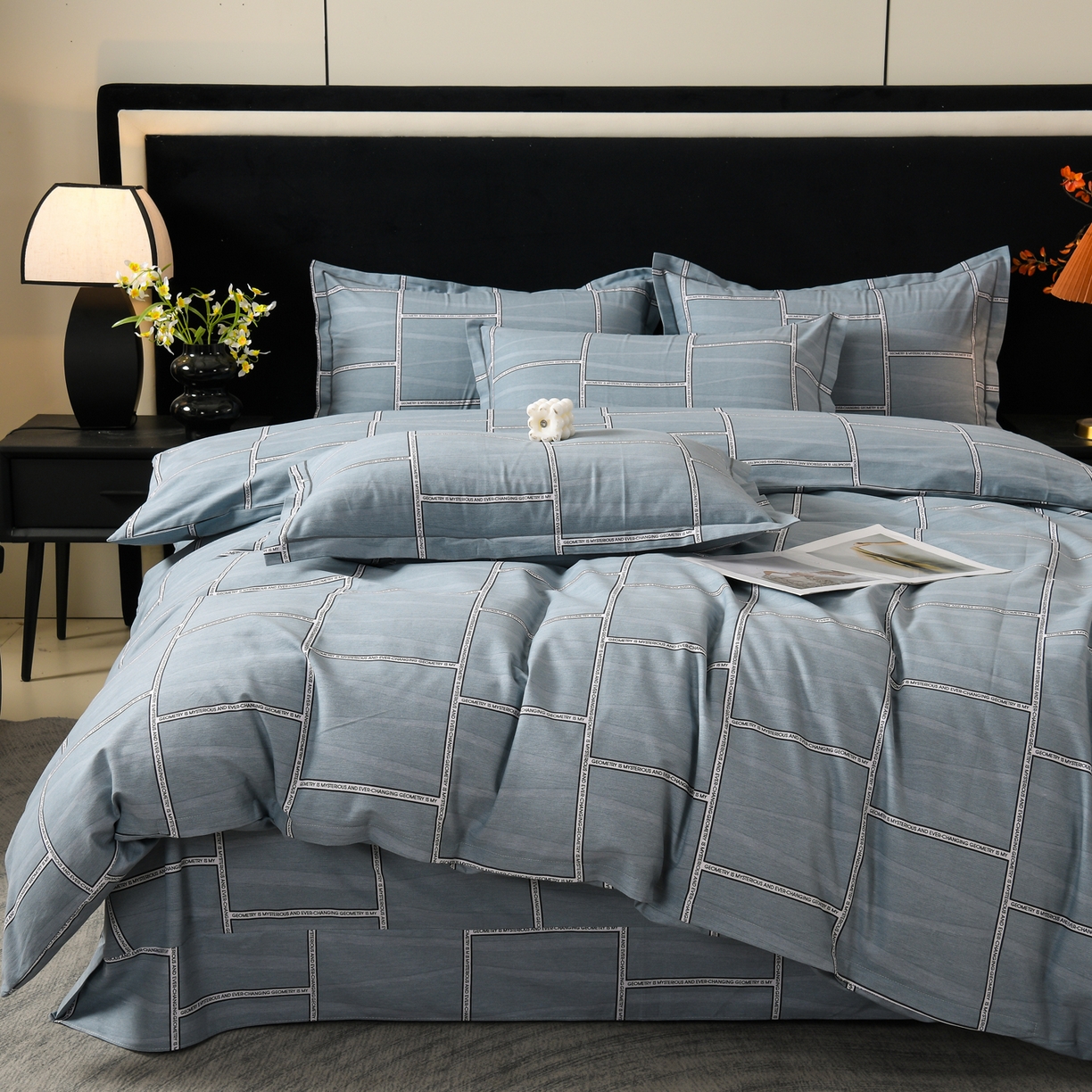 91家纺网 家纺一手货源 找家纺 润淳家居 2025新款百分百全棉磨毛四件套 雅格 兰