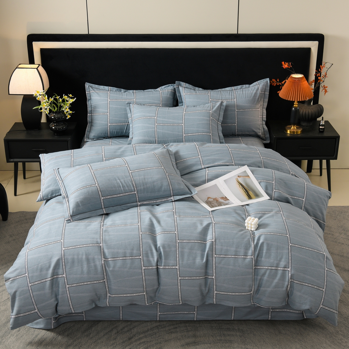 91家纺网 家纺一手货源 找家纺 润淳家居 2025新款百分百全棉磨毛四件套 雅格 兰