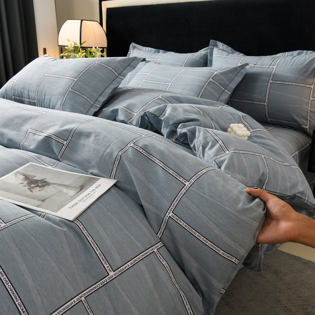 91家纺网 家纺一手货源 找家纺 润淳家居 2025新款百分百全棉磨毛四件套 雅格 兰