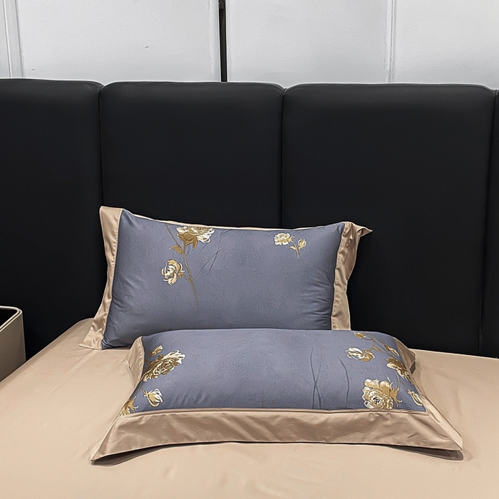 91家纺网 家纺一手货源 找家纺 娇逸家居 2025新款100支新疆长绒棉纯棉数码印花全棉四件套（专版花型） 允棠灰