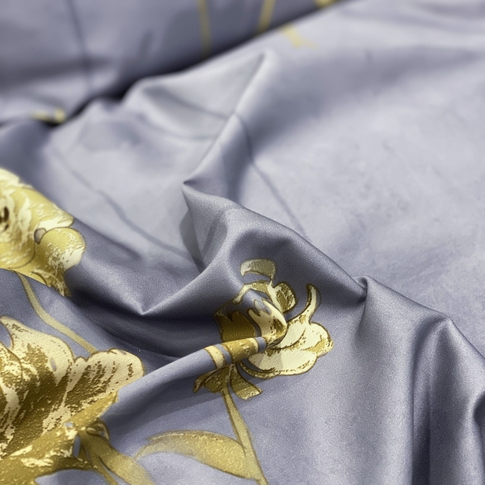 91家纺网 家纺一手货源 找家纺 娇逸家居 2025新款100支新疆长绒棉纯棉数码印花全棉四件套（专版花型） 允棠灰