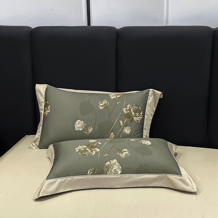 91家纺网 家纺一手货源 找家纺 娇逸家居 2025新款100支新疆长绒棉纯棉数码印花全棉四件套（专版花型） 允棠绿