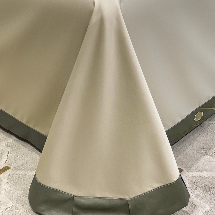 91家纺网 家纺一手货源 找家纺 娇逸家居 2025新款100支新疆长绒棉纯棉数码印花全棉四件套（专版花型） 允棠绿