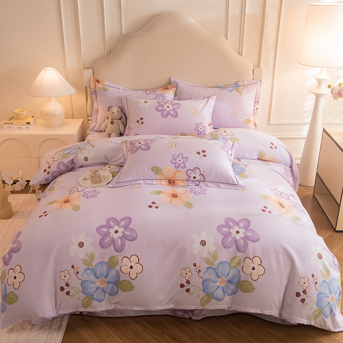 91家纺网 家纺一手货源 找家纺 磨毛世家家纺 2025新款生态四件套 花之盛宴