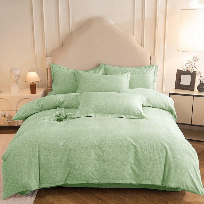 91家纺网 家纺一手货源 找家纺 磨毛世家家纺 2025新款生态四件套 苹果绿