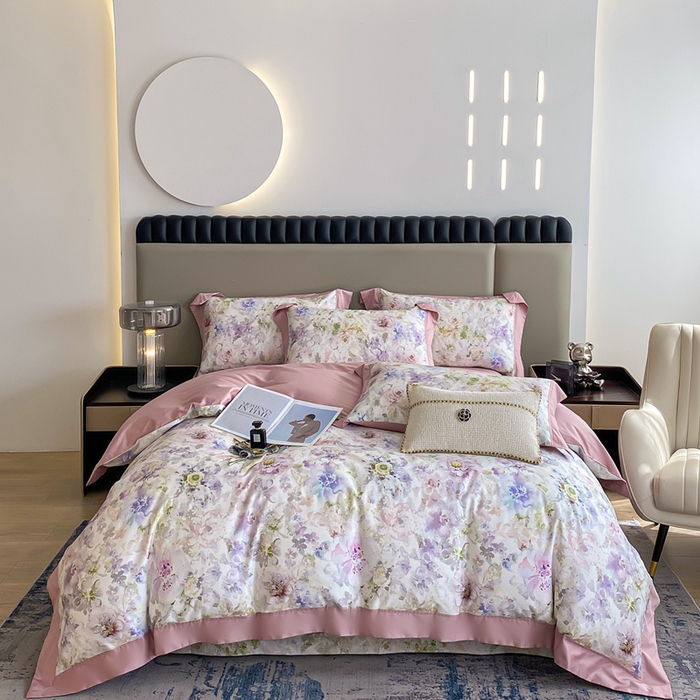 91家纺网 家纺一手货源 找家纺 娇逸家居 2025新款100支新疆长绒棉纯棉数码印花全棉四件套（专版花型） 醉晚风